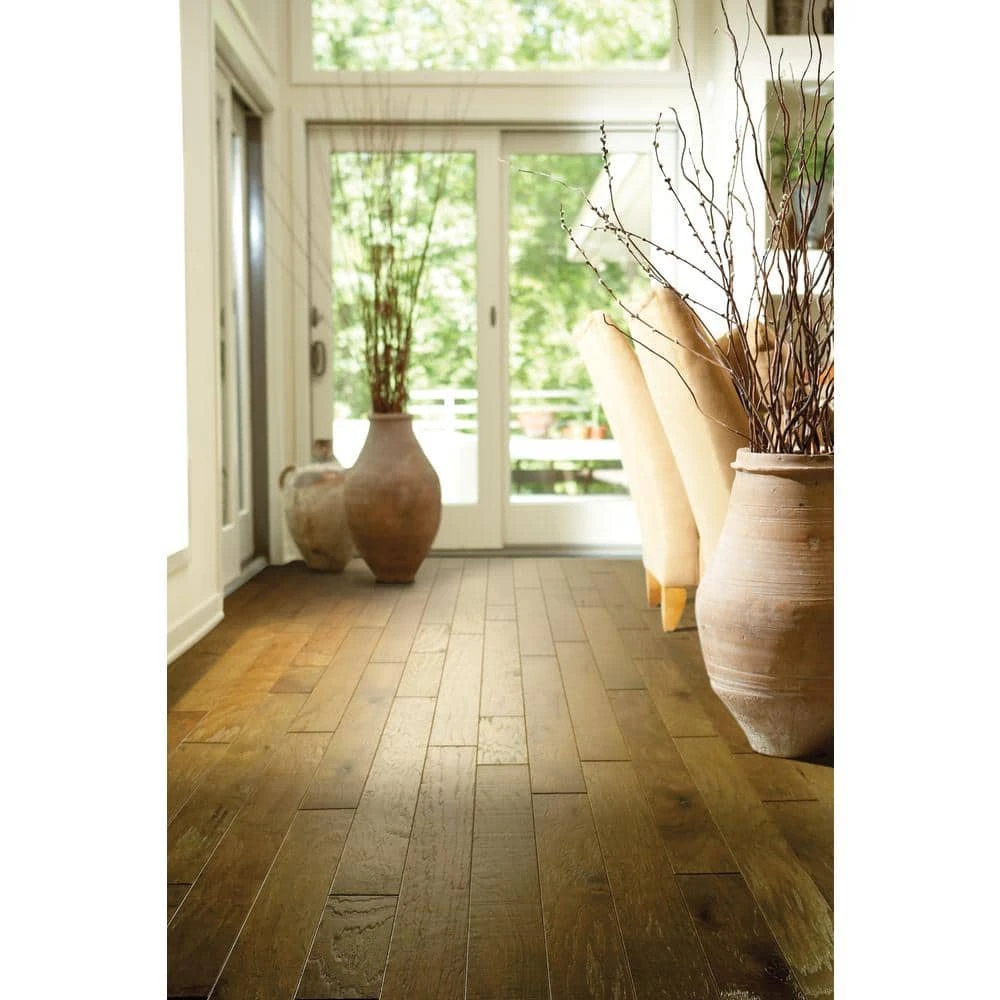 Chantilly 5 in. W Alabaster Engineered Hickory Hardwood Flooring (27.58 sq. ft./case) by Shaw 2 Chantilly 5 in. W Alabaster Engineered Hickory Hardwood Flooring (27.58 sq. ft./case) by Shaw - Image 2