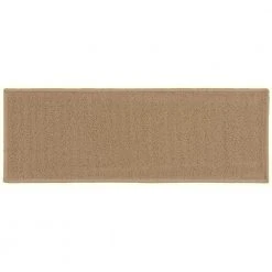 Solid Non-Slip Stair Treads 8.6" x 26" Beige (Set of 13) by World Rug Gallery