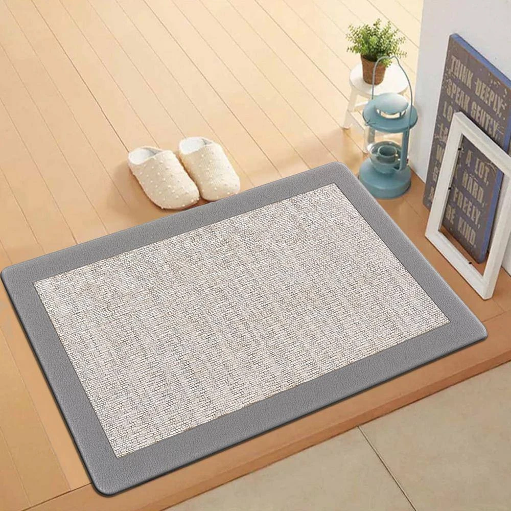 Frame Textline Beige 18 in. x 30 in. Anti-Fatigue Standing Mat by World Rug Gallery 3 Frame Textline Beige 18 in. x 30 in. Anti-Fatigue Standing Mat by World Rug Gallery - Image 3
