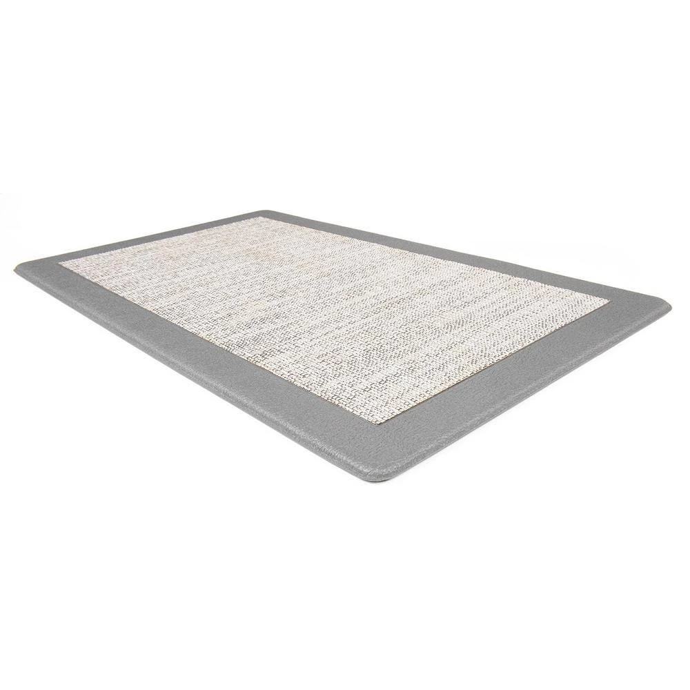 Frame Textline Beige 18 in. x 30 in. Anti-Fatigue Standing Mat by World Rug Gallery 2 Frame Textline Beige 18 in. x 30 in. Anti-Fatigue Standing Mat by World Rug Gallery - Image 2
