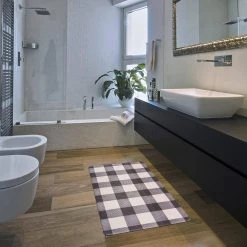 Checkered Plaid Black 18 in. x 30 in. Anti-Fatigue Standing Mat by World Rug Gallery 10 Checkered Plaid Black 18 in. x 30 in. Anti-Fatigue Standing Mat by World Rug Gallery -Shaw stor online black world rug gallery kitchen mats 1004black18x30 1f 1000