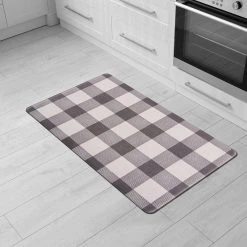 Checkered Plaid Black 18 in. x 30 in. Anti-Fatigue Standing Mat by World Rug Gallery 11 Checkered Plaid Black 18 in. x 30 in. Anti-Fatigue Standing Mat by World Rug Gallery -Shaw stor online black world rug gallery kitchen mats 1004black18x30 31 1000