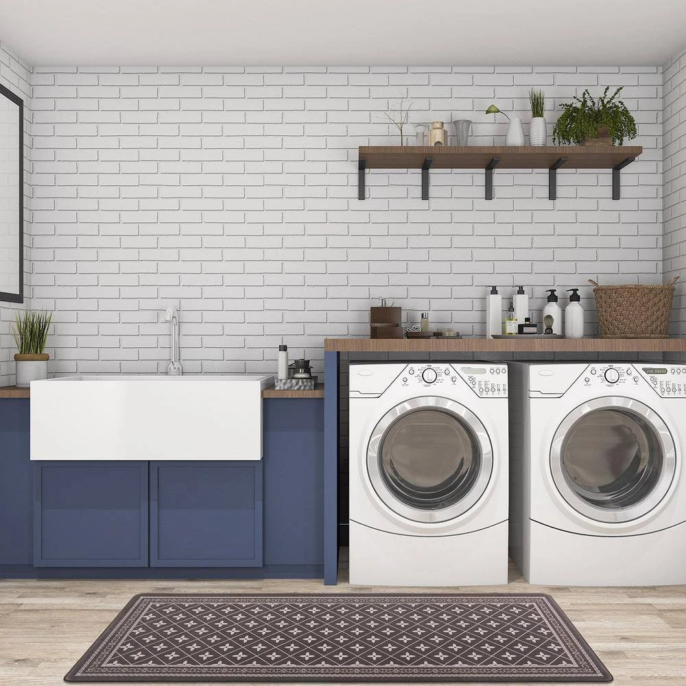 Border Black 18 in. x 47 in. Anti-Fatigue Standing Mat by World Rug Gallery 4 Border Black 18 in. x 47 in. Anti-Fatigue Standing Mat by World Rug Gallery - Image 4