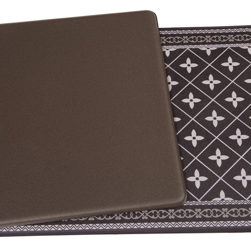 Border Black 18 in. x 47 in. Anti-Fatigue Standing Mat by World Rug Gallery 2 Border Black 18 in. x 47 in. Anti-Fatigue Standing Mat by World Rug Gallery - Image 2