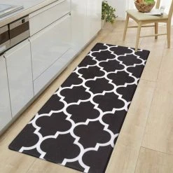 Black Contemporary Modern Moroccan Trellis 18 in. x 47 in. Anti Fatigue Standing Mat by World Rug Gallery 11 Black Contemporary Modern Moroccan Trellis 18 in. x 47 in. Anti Fatigue Standing Mat by World Rug Gallery -Shaw stor online black world rug gallery kitchen mats 816black18x47 31 1000