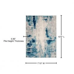 Distressed Contemporary Blue 7 ft. 10 in. x 10 ft. Area Rug by World Rug Gallery 10 Distressed Contemporary Blue 7 ft. 10 in. x 10 ft. Area Rug by World Rug Gallery -Shaw stor online blue world rug gallery area rugs 235blue8x10 76 1000
