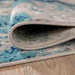 Distressed Contemporary Blue 7 ft. 10 in. x 10 ft. Area Rug by World Rug Gallery 9 Distressed Contemporary Blue 7 ft. 10 in. x 10 ft. Area Rug by World Rug Gallery -Shaw stor online blue world rug gallery area rugs 235blue8x10 c3 1000