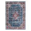 Blue 7 ft. 10 in. x 10 ft. Distressed Traditional Boho Machine Washable Area Rug by World Rug Gallery