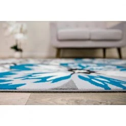 Modern Contemporary Floral Design Blue 9 ft. x 12 ft. Indoor Area Rug by World Rug Gallery 8 Modern Contemporary Floral Design Blue 9 ft. x 12 ft. Indoor Area Rug by World Rug Gallery -Shaw stor online blue world rug gallery area rugs 9098blue9x12 c3 1000