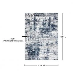 Distressed Modern Abstract Blue 7 ft. 10 in. x 10 ft. Area Rug by World Rug Gallery 14 Distressed Modern Abstract Blue 7 ft. 10 in. x 10 ft. Area Rug by World Rug Gallery -Shaw stor online blue world rug gallery area rugs 910blue8x10 76 1000