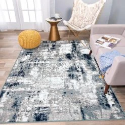 Contemporary Abstract Blue 7 ft. 10 in. x 10 ft. Area Rug by World Rug Gallery 15 Contemporary Abstract Blue 7 ft. 10 in. x 10 ft. Area Rug by World Rug Gallery -Shaw stor online blue world rug gallery area rugs 915blue8x10 31 1000