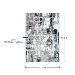 Contemporary Abstract Blue 7 ft. 10 in. x 10 ft. Area Rug by World Rug Gallery 14 Contemporary Abstract Blue 7 ft. 10 in. x 10 ft. Area Rug by World Rug Gallery -Shaw stor online blue world rug gallery area rugs 915blue8x10 76 1000