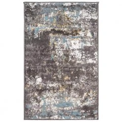 Vintage Distressed Abstract Blue 2 ft. x 3 ft. Area Rug by World Rug Gallery