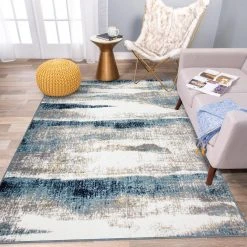 Contemporary Abstract Waves Blue 7 ft. 10 in. x 10 ft. Area Rug by World Rug Gallery 15 Contemporary Abstract Waves Blue 7 ft. 10 in. x 10 ft. Area Rug by World Rug Gallery -Shaw stor online blue world rug gallery area rugs 933blue8x10 31 1000