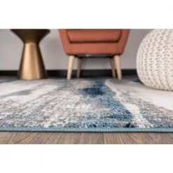 Contemporary Abstract Waves Blue 7 ft. 10 in. x 10 ft. Area Rug by World Rug Gallery 11 Contemporary Abstract Waves Blue 7 ft. 10 in. x 10 ft. Area Rug by World Rug Gallery -Shaw stor online blue world rug gallery area rugs 933blue8x10 c3 1000