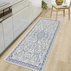 Traditional Bohemian Blue 18 in. x 47 in. Anti-Fatigue Standing Mat by World Rug Gallery 11 Traditional Bohemian Blue 18 in. x 47 in. Anti-Fatigue Standing Mat by World Rug Gallery -Shaw stor online blue world rug gallery kitchen mats 1003blue18x47 31 1000