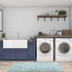 Boho Tile Blue 18 in. x 47 in. Anti-Fatigue Standing Mat by World Rug Gallery 9 Boho Tile Blue 18 in. x 47 in. Anti-Fatigue Standing Mat by World Rug Gallery -Shaw stor online blue world rug gallery kitchen mats 1022blue18x47 4f 1000