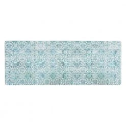 Boho Tile Blue 18 in. x 47 in. Anti-Fatigue Standing Mat by World Rug Gallery