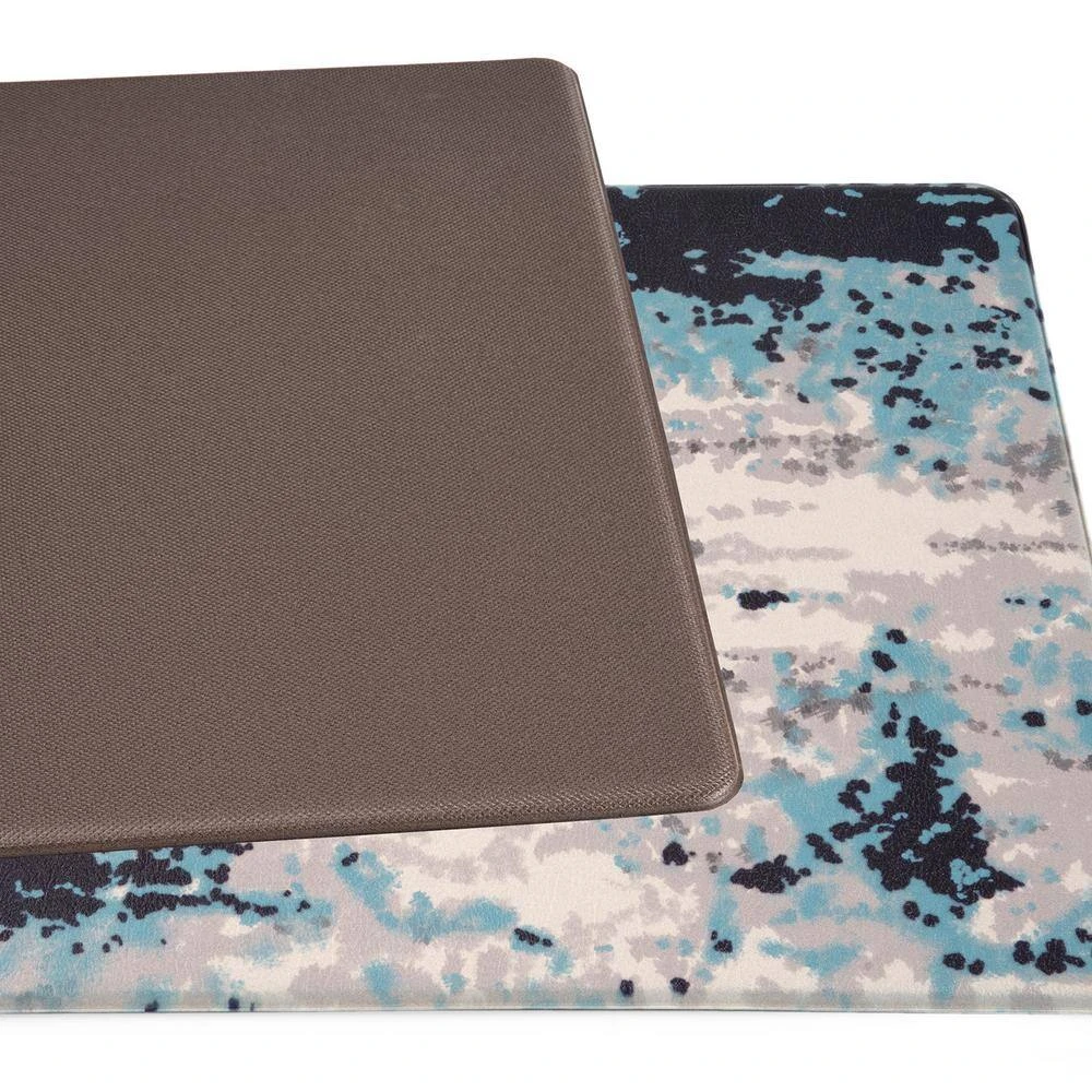 Blue Contemporary Abstract 18 in. x 47 in. Anti Fatigue Standing Mat by World Rug Gallery 3 Blue Contemporary Abstract 18 in. x 47 in. Anti Fatigue Standing Mat by World Rug Gallery - Image 3