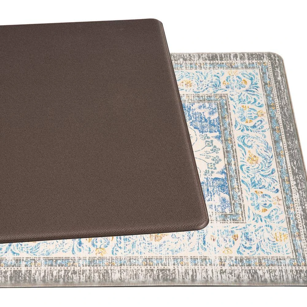 Blue 18 in. x 47 in. Persian Traditional Anti Fatigue Standing Mat by World Rug Gallery 3 Blue 18 in. x 47 in. Persian Traditional Anti Fatigue Standing Mat by World Rug Gallery - Image 3