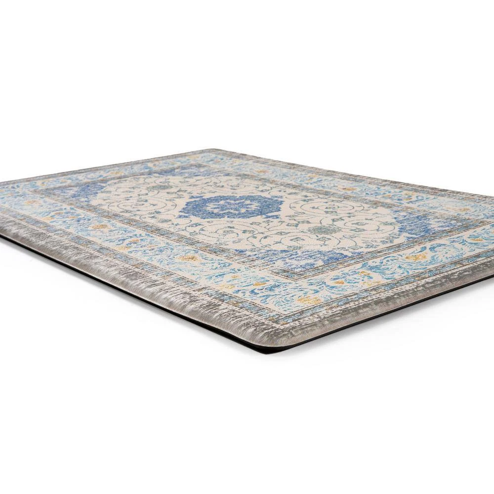 Blue 18 in. x 47 in. Persian Traditional Anti Fatigue Standing Mat by World Rug Gallery 2 Blue 18 in. x 47 in. Persian Traditional Anti Fatigue Standing Mat by World Rug Gallery - Image 2