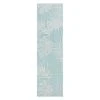 Blue 2 ft. x 7 ft. Contemporary Tropical Leaves Flatweave Waterproof Backyard Indoor/Outdoor Area Rug by World Rug Gallery