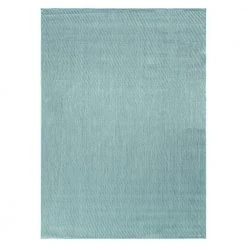 Blue 7 ft. 10 in. x 10 ft. Solid Flatweave Waterproof Backyard Indoor/Outdoor Area Rug by World Rug Gallery