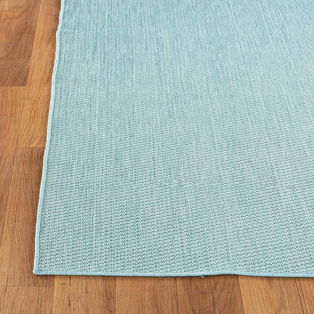 Blue 7 ft. 10 in. x 10 ft. Solid Flatweave Waterproof Backyard Indoor/Outdoor Area Rug by World Rug Gallery 2 Blue 7 ft. 10 in. x 10 ft. Solid Flatweave Waterproof Backyard Indoor/Outdoor Area Rug by World Rug Gallery - Image 2