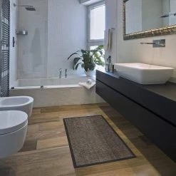 Border Brown 18 in. x 30 in. Anti-Fatigue Standing Mat by World Rug Gallery 10 Border Brown 18 in. x 30 in. Anti-Fatigue Standing Mat by World Rug Gallery -Shaw stor online brown world rug gallery kitchen mats 1047brown18x30 1f 1000