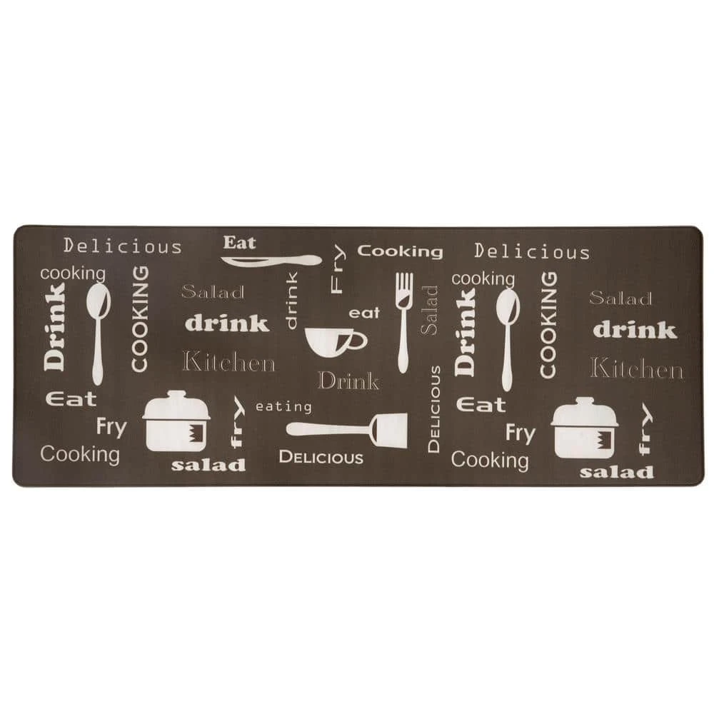 Anti Fatigue 18 in. X 47 in. Brown Kitchen Mat by World Rug Gallery 1 Anti Fatigue 18 in. X 47 in. Brown Kitchen Mat by World Rug Gallery