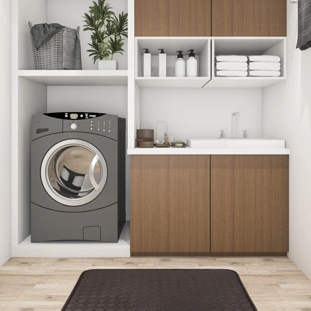 Checkered Boxes 20 in. X 30 in. Brown Anti-Fatigue Mat by World Rug Gallery 5 Checkered Boxes 20 in. X 30 in. Brown Anti-Fatigue Mat by World Rug Gallery - Image 5