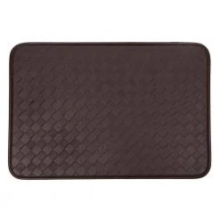 Checkered Boxes 20 in. X 30 in. Brown Anti-Fatigue Mat by World Rug Gallery