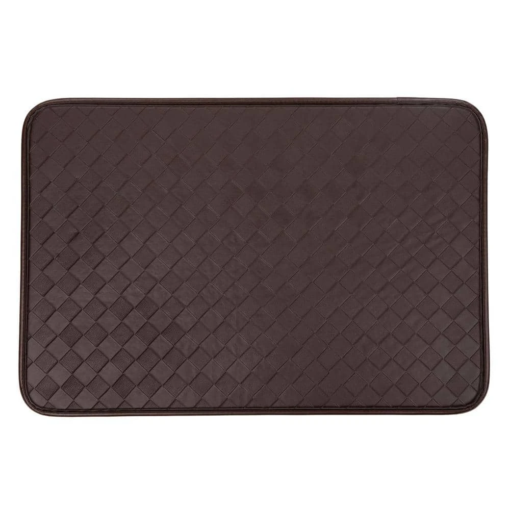 Checkered Boxes 20 in. X 30 in. Brown Anti-Fatigue Mat by World Rug Gallery 1 Checkered Boxes 20 in. X 30 in. Brown Anti-Fatigue Mat by World Rug Gallery