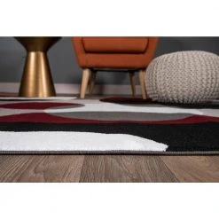 Contemporary Circles Burgundy 6 ft. 6 in. x 9 ft. Area Rug by World Rug Gallery 9 Contemporary Circles Burgundy 6 ft. 6 in. x 9 ft. Area Rug by World Rug Gallery -Shaw stor online burgundy world rug gallery area rugs 100burgundy6x9 4f 1000