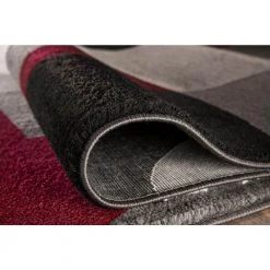 Contemporary Circles Burgundy 6 ft. 6 in. x 9 ft. Area Rug by World Rug Gallery 8 Contemporary Circles Burgundy 6 ft. 6 in. x 9 ft. Area Rug by World Rug Gallery -Shaw stor online burgundy world rug gallery area rugs 100burgundy6x9 c3 1000