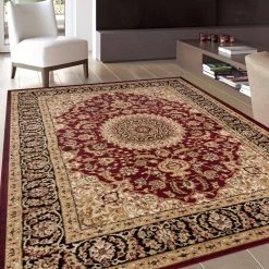 Traditional Medallion Burgundy 5 ft. 3 in. x 7 ft. 3 in. Indoor Area Rug by World Rug Gallery 7 Traditional Medallion Burgundy 5 ft. 3 in. x 7 ft. 3 in. Indoor Area Rug by World Rug Gallery -Shaw stor online burgundy world rug gallery area rugs 101burgundy5x8 31 1000