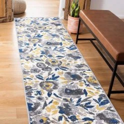 Cream 2 ft. x 7 ft. Vintage Modern Floral Runner Rug by World Rug Gallery 10 Cream 2 ft. x 7 ft. Vintage Modern Floral Runner Rug by World Rug Gallery -Shaw stor online cream world rug gallery area rugs 2075cream2x7 c3 1000