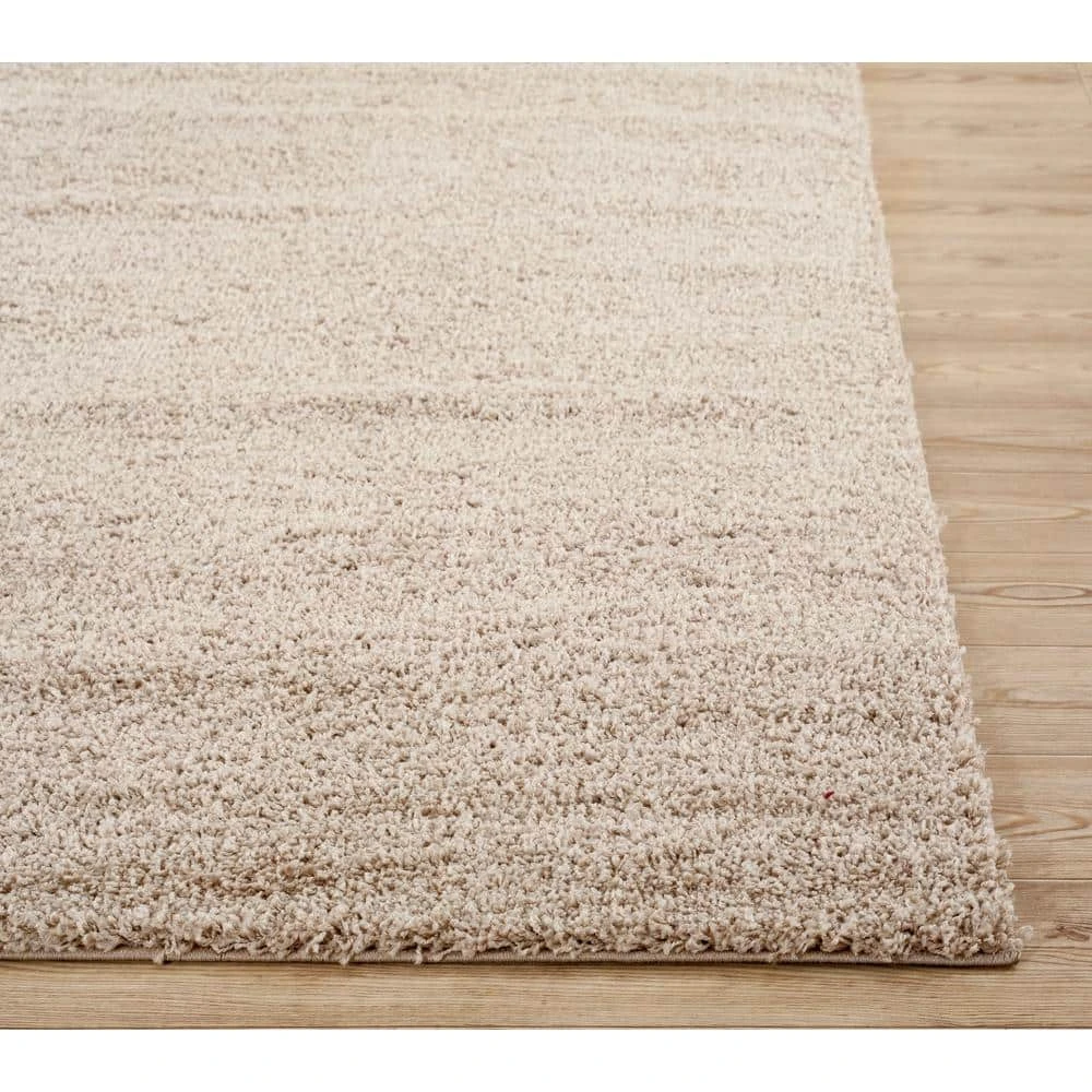 Soft Solid Cozy Shag Cream 3 ft. 3 in. x 5 ft. Indoor Area Rug by World Rug Gallery 2 Soft Solid Cozy Shag Cream 3 ft. 3 in. x 5 ft. Indoor Area Rug by World Rug Gallery - Image 2
