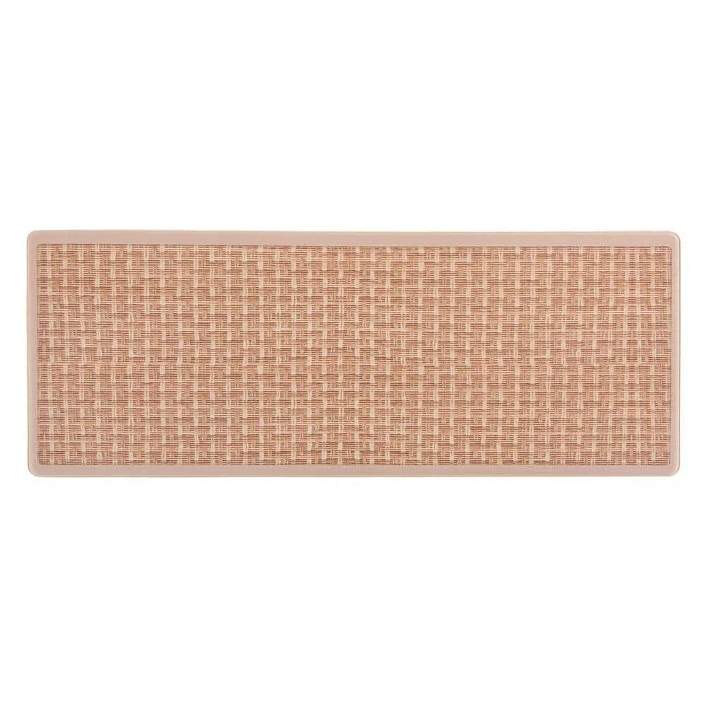 Natural Border Cream 18 in. x 47 in. Anti-Fatigue Standing Mat by World Rug Gallery 1 Natural Border Cream 18 in. x 47 in. Anti-Fatigue Standing Mat by World Rug Gallery