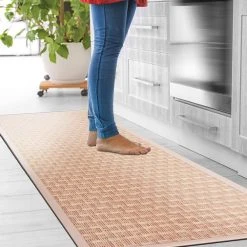 Natural Border Cream 18 in. x 47 in. Anti-Fatigue Standing Mat by World Rug Gallery 8 Natural Border Cream 18 in. x 47 in. Anti-Fatigue Standing Mat by World Rug Gallery -Shaw stor online cream world rug gallery kitchen mats 1015cream18x47 c3 1000