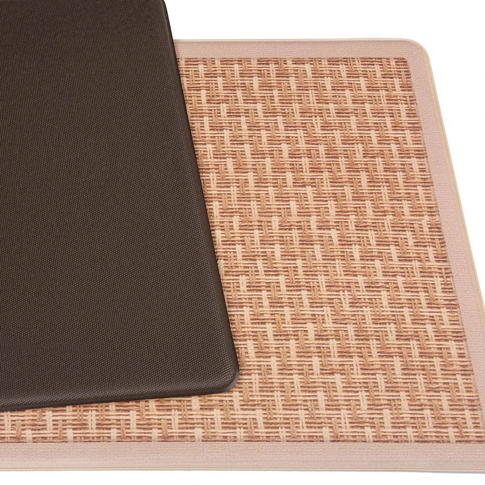 Natural Border Cream 18 in. x 47 in. Anti-Fatigue Standing Mat by World Rug Gallery 2 Natural Border Cream 18 in. x 47 in. Anti-Fatigue Standing Mat by World Rug Gallery - Image 2