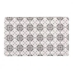Contemporary Tile Cream 18 in. x 30 in. Anti-Fatigue Standing Mat by World Rug Gallery