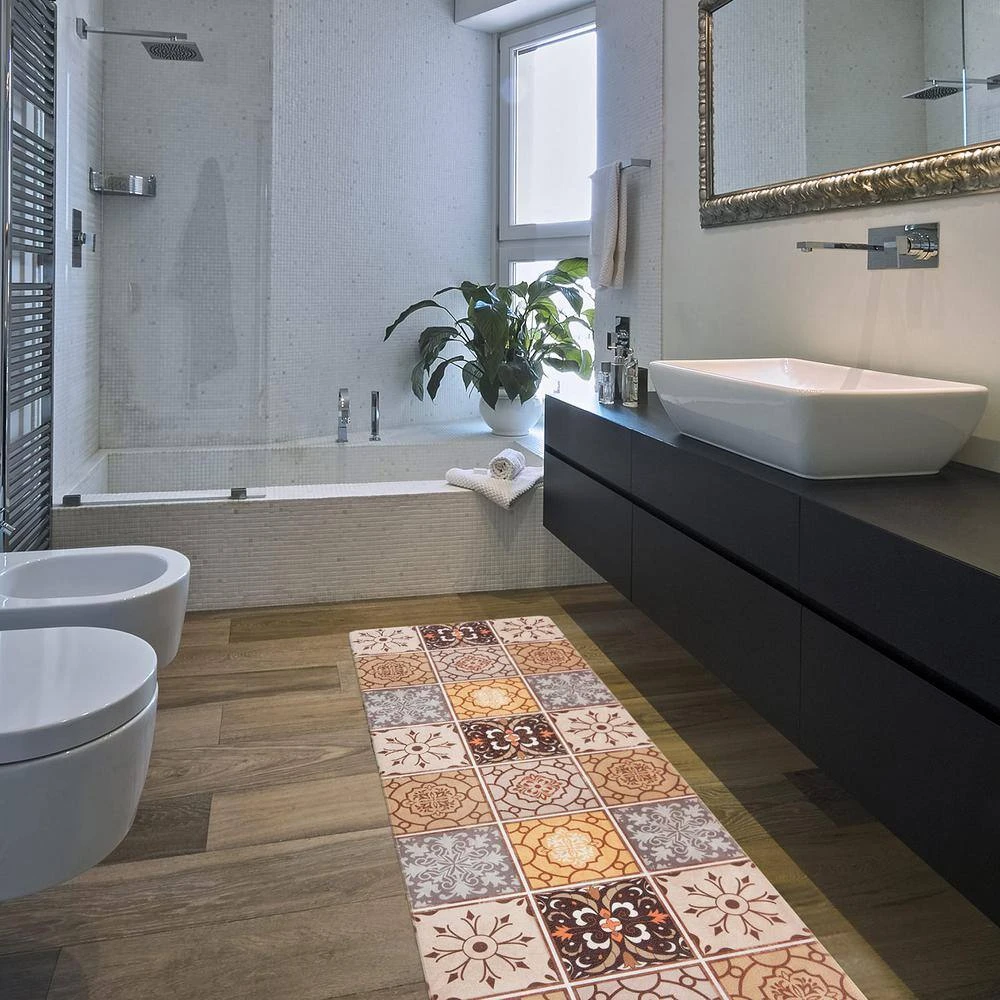 Tile Cream 18 in. x 47 in. Anti-Fatigue Standing Mat by World Rug Gallery 5 Tile Cream 18 in. x 47 in. Anti-Fatigue Standing Mat by World Rug Gallery - Image 5