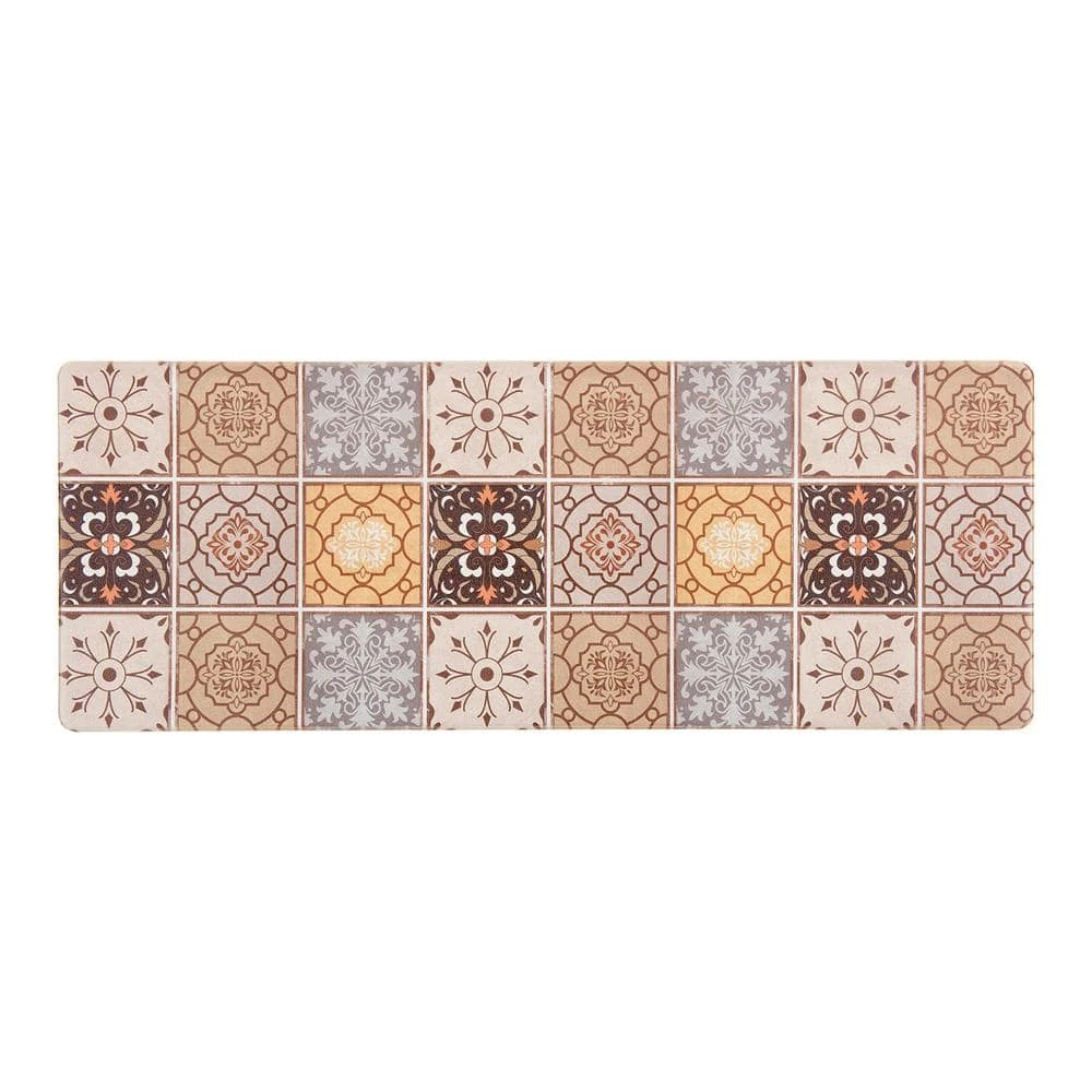 Tile Cream 18 in. x 47 in. Anti-Fatigue Standing Mat by World Rug Gallery 1 Tile Cream 18 in. x 47 in. Anti-Fatigue Standing Mat by World Rug Gallery