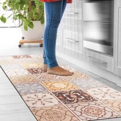 Tile Cream 18 in. x 47 in. Anti-Fatigue Standing Mat by World Rug Gallery 8 Tile Cream 18 in. x 47 in. Anti-Fatigue Standing Mat by World Rug Gallery -Shaw stor online cream world rug gallery kitchen mats 1026cream18x47 c3 1000