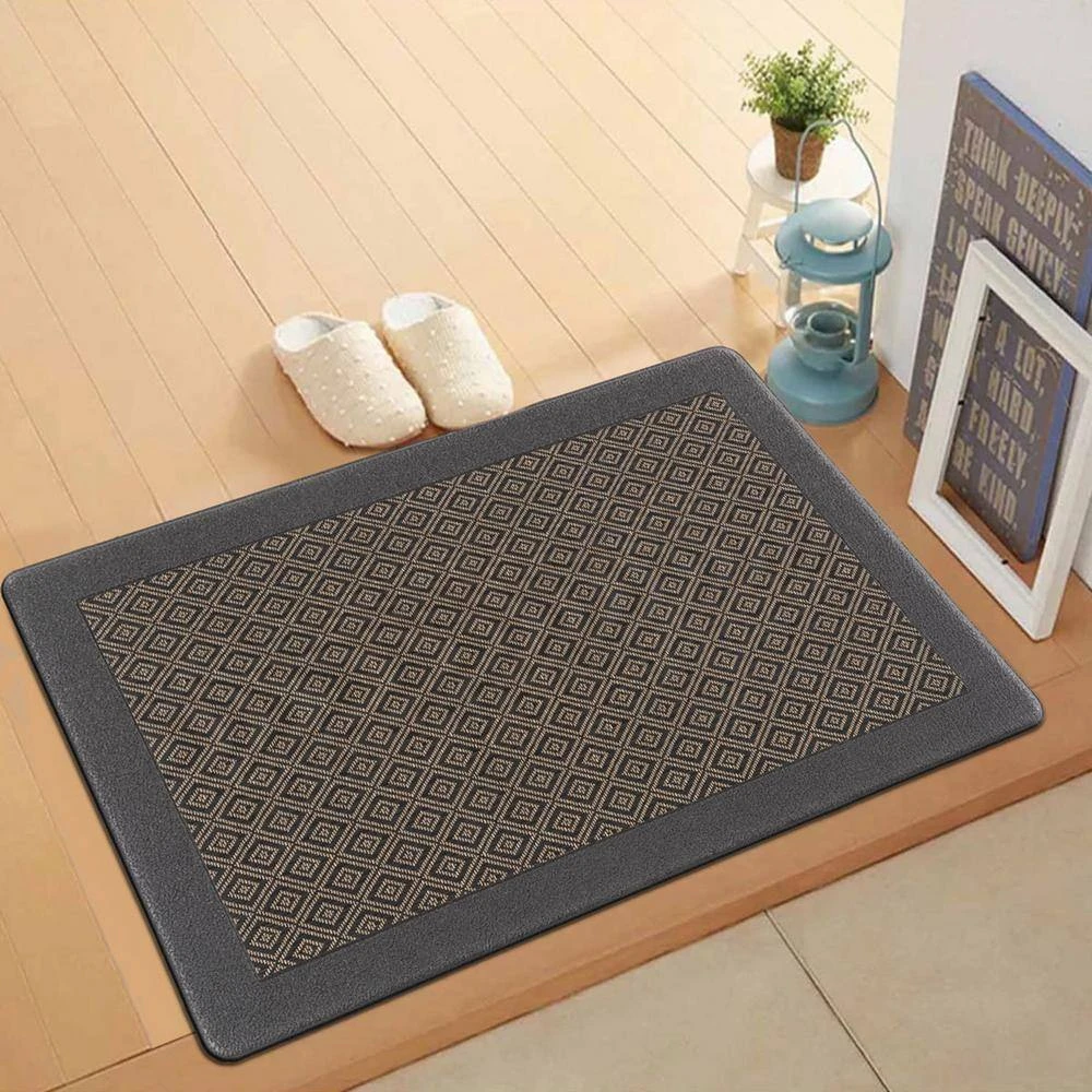 Geometric Textline Dark Gray 18 in. x 30 in. Anti-Fatigue Standing Mat by World Rug Gallery 3 Geometric Textline Dark Gray 18 in. x 30 in. Anti-Fatigue Standing Mat by World Rug Gallery - Image 3