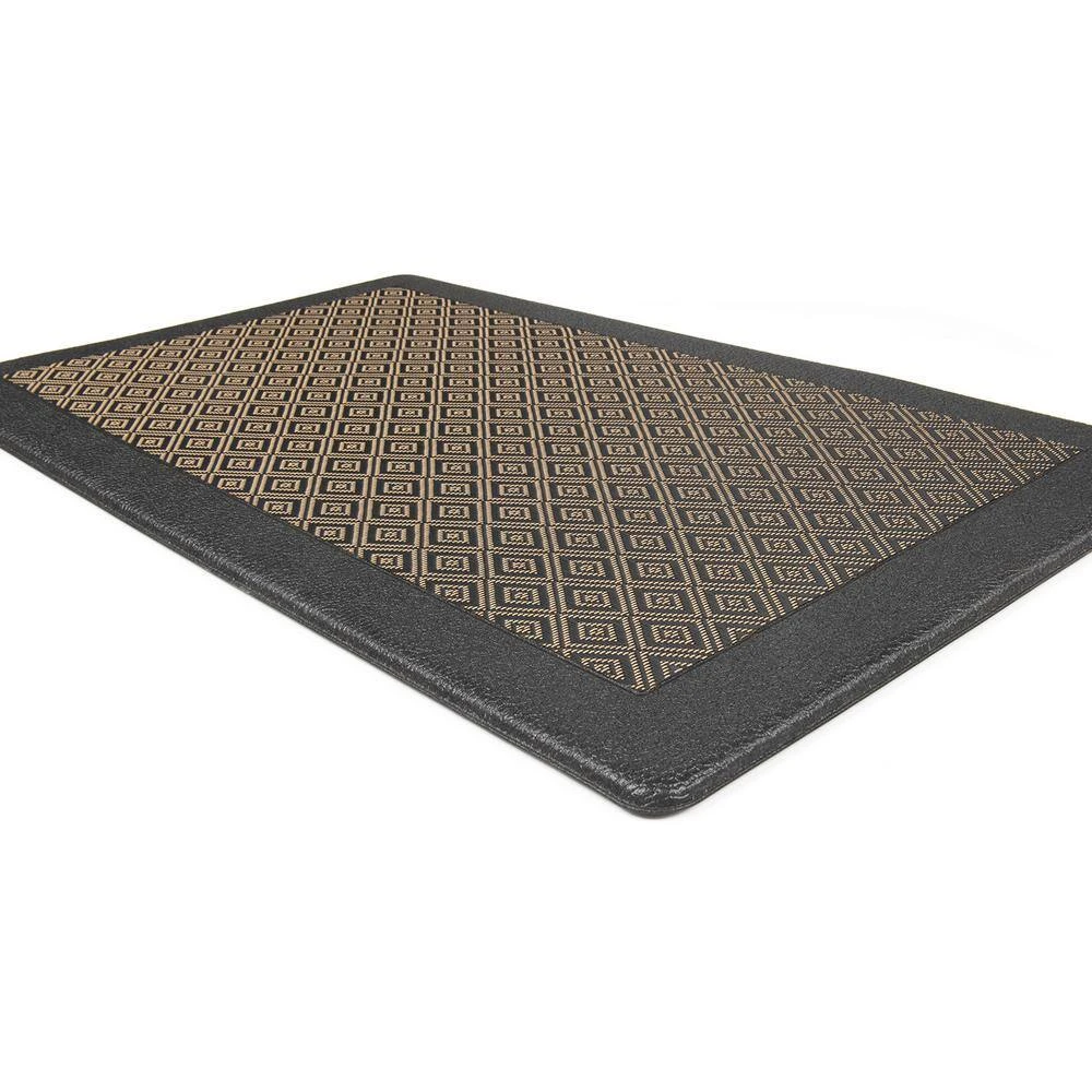 Geometric Textline Dark Gray 18 in. x 30 in. Anti-Fatigue Standing Mat by World Rug Gallery 2 Geometric Textline Dark Gray 18 in. x 30 in. Anti-Fatigue Standing Mat by World Rug Gallery - Image 2