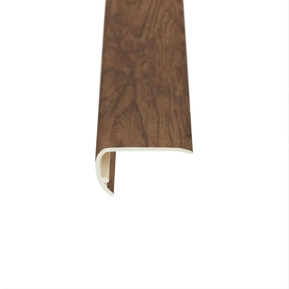 Hamilton Driftwood 1-1/8 in T x 2-1/8 in. W x 94 in. L Vinyl Stair Nose Molding by Shaw 2 Hamilton Driftwood 1-1/8 in T x 2-1/8 in. W x 94 in. L Vinyl Stair Nose Molding by Shaw - Image 2