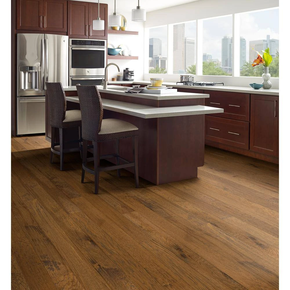 Western Hickory Espresso 5/8 in. T x 2 in. W x 78 in. L T-Molding by Shaw 2 Western Hickory Espresso 5/8 in. T x 2 in. W x 78 in. L T-Molding by Shaw - Image 2