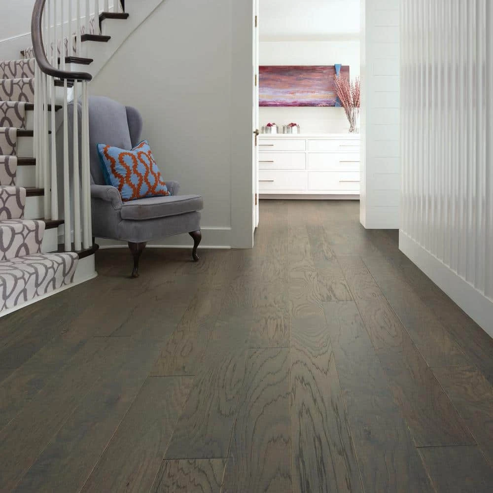 Hampshire 6-3/8 in. W Granite Engineered Hickory Water Resistant Hardwood Flooring (30.48 sq. ft./case) by Shaw 2 Hampshire 6-3/8 in. W Granite Engineered Hickory Water Resistant Hardwood Flooring (30.48 sq. ft./case) by Shaw - Image 2